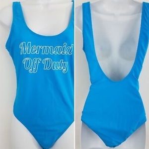 NWT Blue "Mermaid Off Duty"  Swimsuit